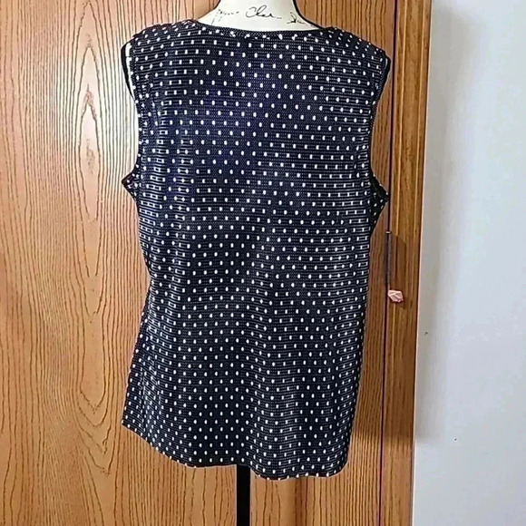 Christopher & Banks polka dot tiered ruffle tank top blouse - Picture 3 of 3
